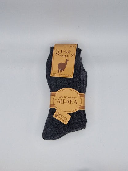 Dicke Alpaka Socken 100% Natur im Doppelpack